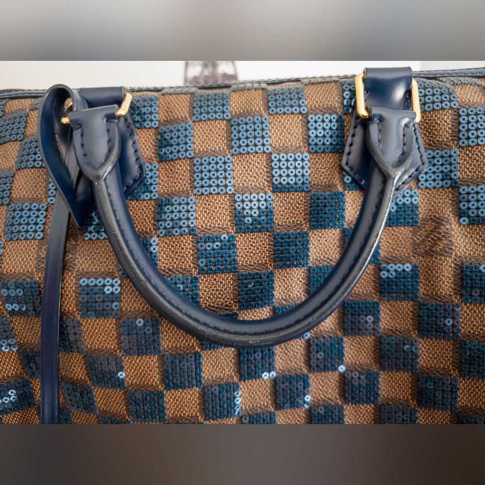 Louis Vuitton Paillettes Damier Ebene Speedy 30 w/Dustbag, Lock and Keys - Picture 11 of 17